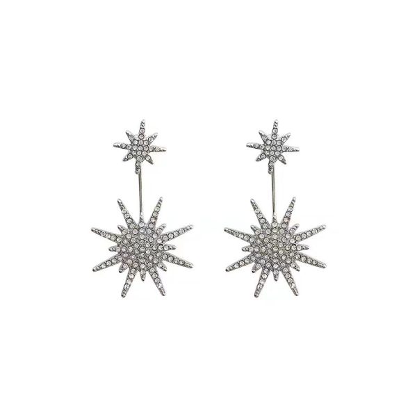 Earrings, Fashionable star shape earrings, Silver Earrings for Women